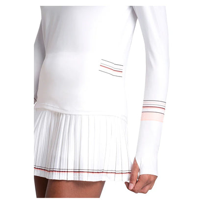 Women's Accelerate Long Sleeve Tennis Top Peach Frost