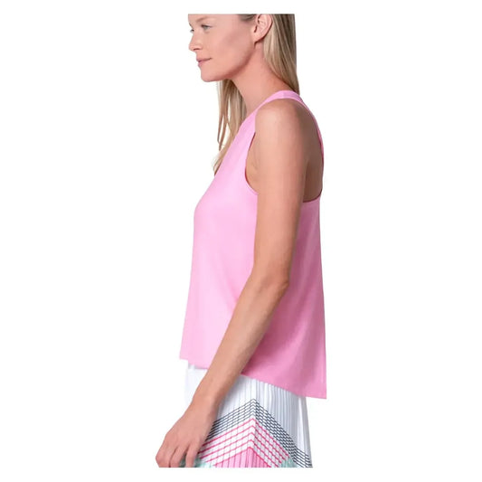 Women's Cross Back Tennis Tank Techno Pink