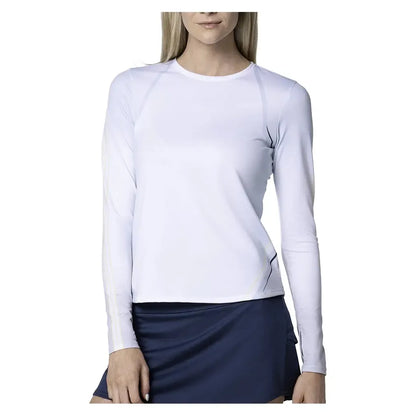 Women's Pique Long Sleeve Tennis Top Meteorite-Apparel-K-Swiss-KWT64-54D071F25-Tennis Express
