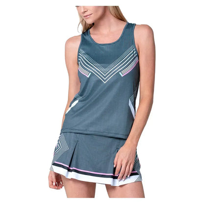 Women's Keyhole Tennis Tank Black-Apparel-K-Swiss-KWT65-45D001-1-Tennis Express