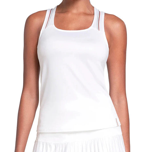 Women's Down Court Tennis Tank Peach Frost-Apparel-K-Swiss-KWT70-64G835-1-Tennis Express