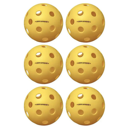 Fuse Indoor Pickleballs Yellow 6-Pack