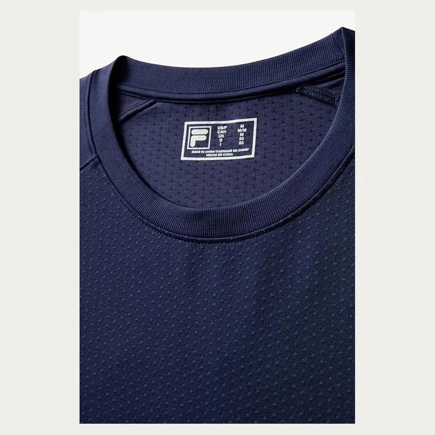 Mens Lucky Ace Seamless Long Sleeve Tennis Top FILA Navy