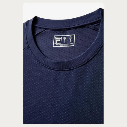Mens Lucky Ace Seamless Long Sleeve Tennis Top FILA Navy