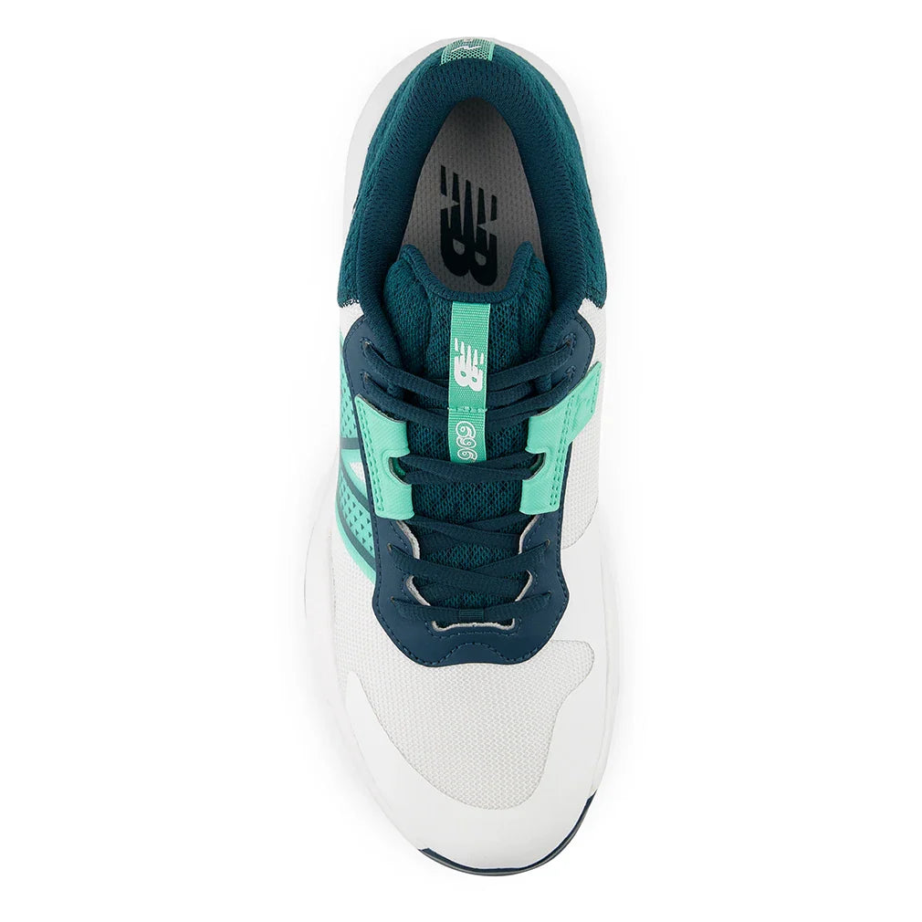 Men's 696v6 D Width Tennis Shoes White and Medusa Green