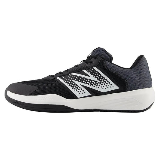 Men's 696v6 D Width Tennis Shoes Black and White-Footwear-New Balance-MCH696B6-11-2-[Sku]-Tennis Express