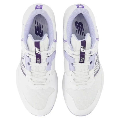 Men's 696v6 D Width Tennis Shoes White and Dusk Shower