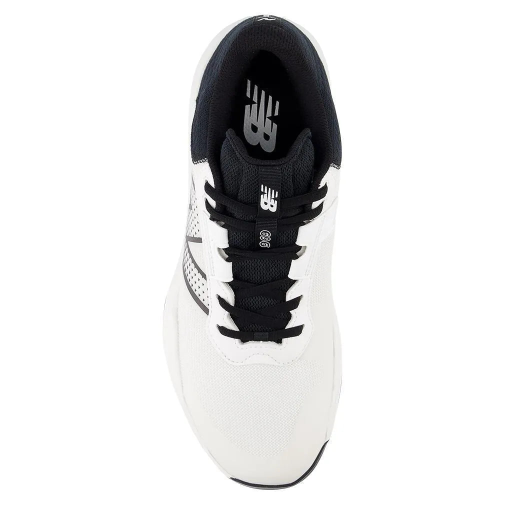 Men's 696v6 4E Width Tennis Shoes White and Black