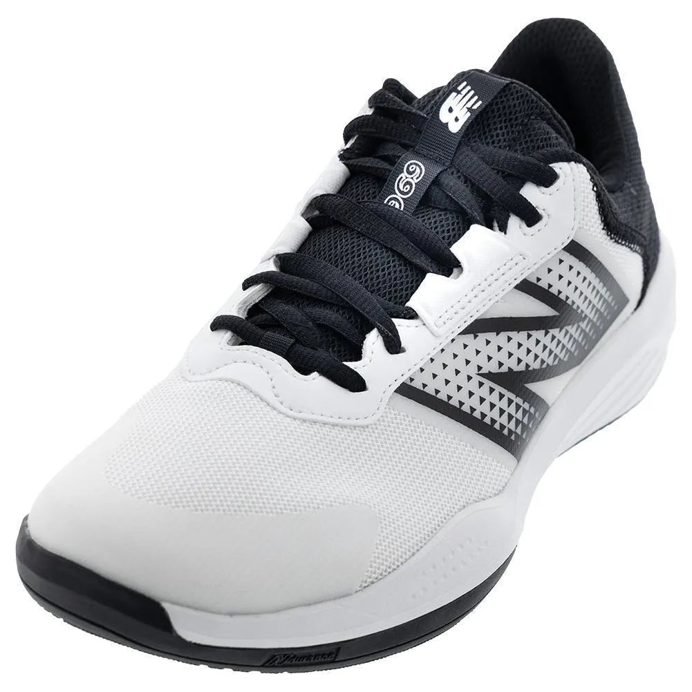 Men's 696v6 2E Width Tennis Shoes White and Black-Footwear-New Balance-MCH696W62E-F24-X-7-[Sku]-Tennis Express