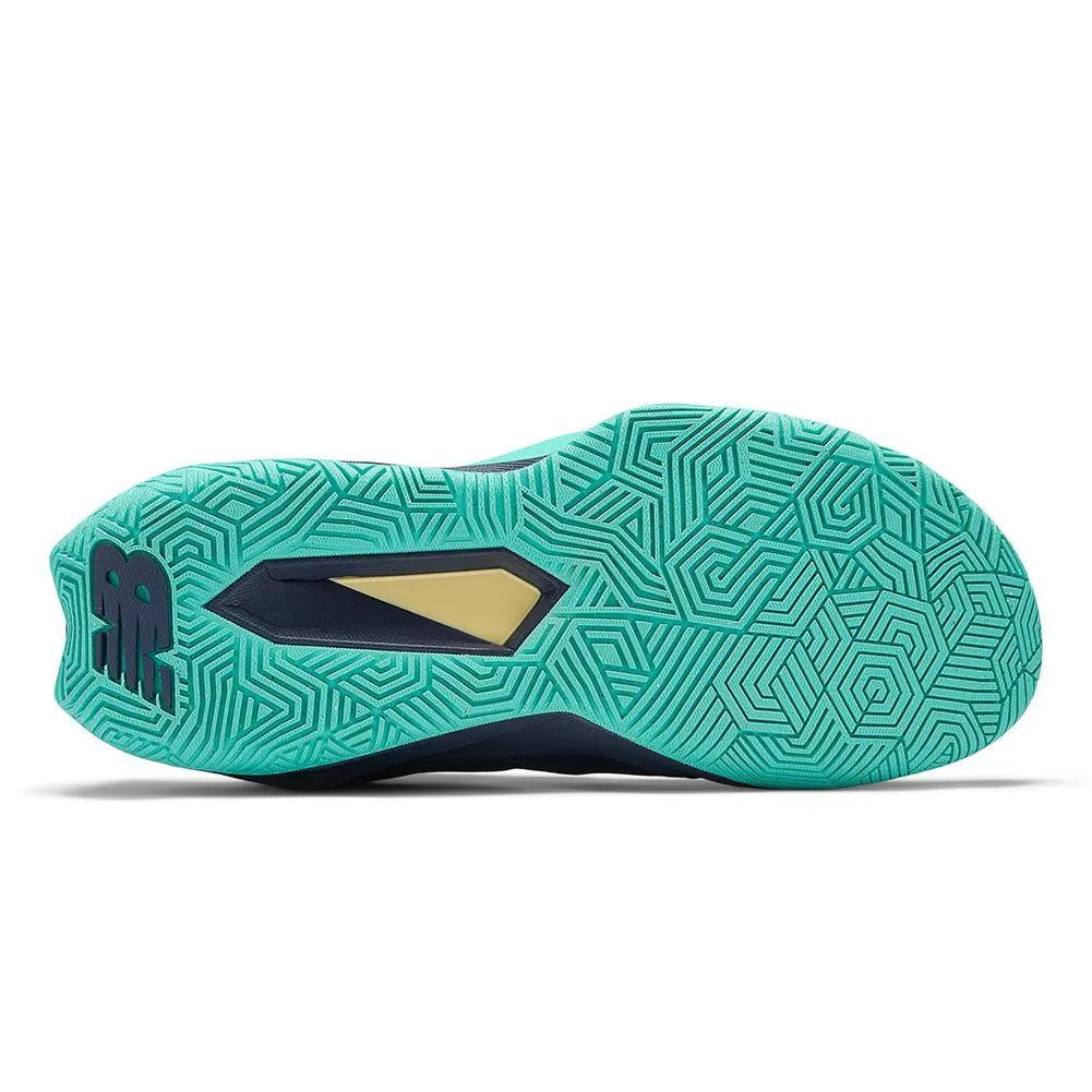 Men's FuelCell Delray 2E Width Tennis Shoes Navy and Parchment