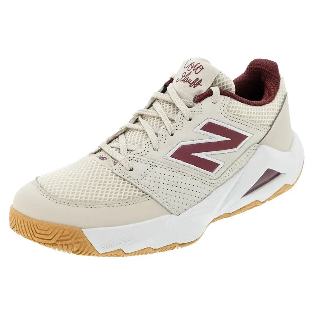 Men's Delray D Width Tennis Shoes Bisque and Monarch Burgundy-Footwear-New Balance-MCHCODUSD-F25copy_e447bb71-af26-4b1b-ae02-098515b7cf91-Tennis Express