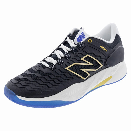 Men's Fresh Foam X CT-Rally v2 2E Width Tennis Shoes Black and Apollo Gold-Footwear-New Balance-MCHRALP22E-H25copy-Tennis Express