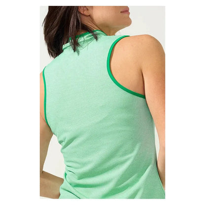 Women's Mock Neck Tennis Tank Geo Wave