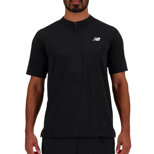 Men's Tournament Tennis Top Black-Apparel-New Balance-MT41403-BKS24-Tennis Express