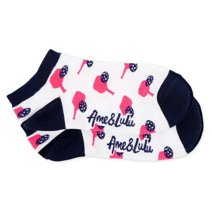 Women's Meet Your Match Pickleball Socks 3 Pack Pink Paddles
