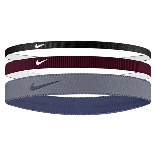 Unisex Flex Classic Mixed Width Headbands 3 Pack Burgundy Crush and World Indigo-Accessories-Nike-N1011933-677H25-1-Tennis Express