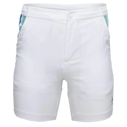 Men's Performance Heritage Blocked 7 Inch Tennis Short Bright White-Apparel-Penguin-O1BSF006-118S25-Tennis Express