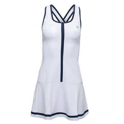 Women's Essentials Tennis Dress Bright White-Apparel-Penguin-O1DFE022-118S25-Tennis Express