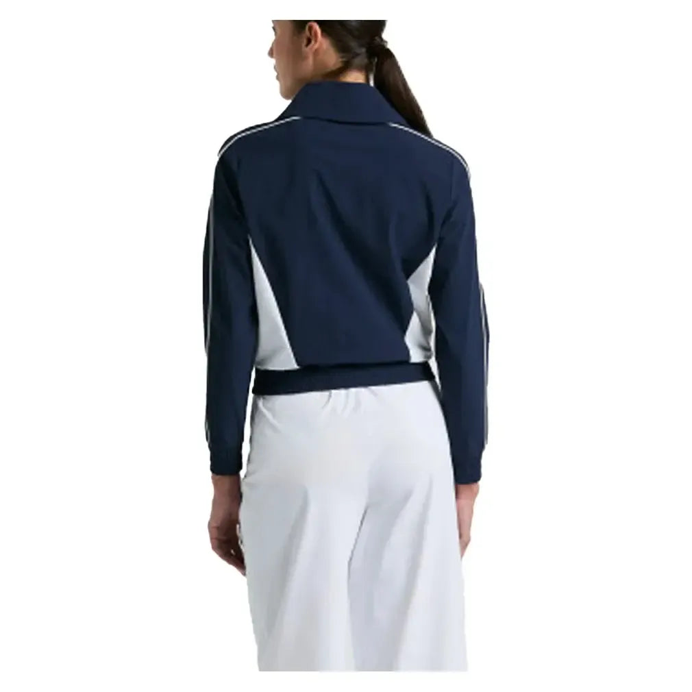 Women's Color Block 1/4 Zip Tennis Top Black Iris