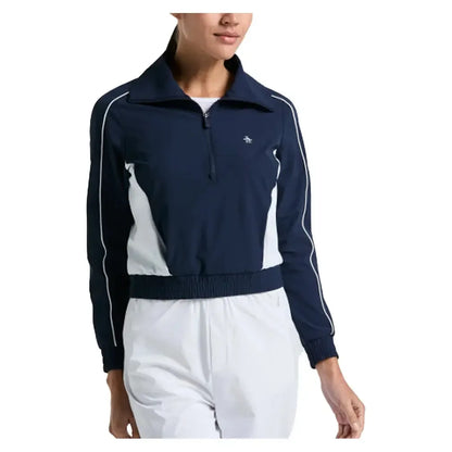 Women's Color Block 1/4 Zip Tennis Top Black Iris-Apparel-Penguin-O1JSF002-417B_bbcbd856-6c26-490d-ad89-211066bd42e6-Tennis Express