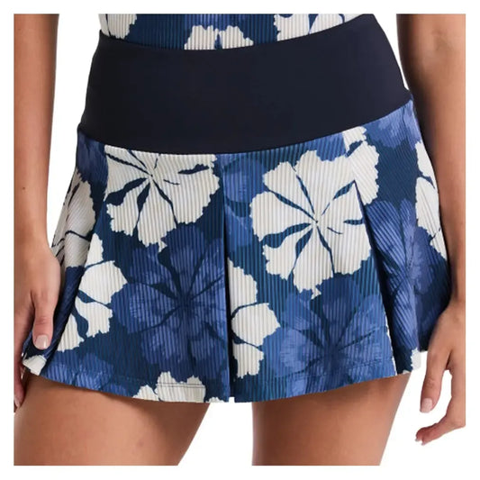 Women's Fuji Floral Jacquard Tennis Skort Black Iris-Apparel-Penguin-O1KBFF17-417F25-Tennis Express