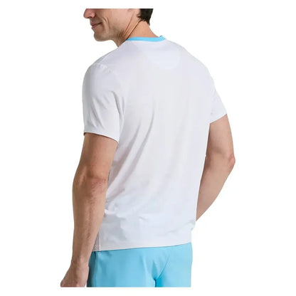 Men's Performance Ombre Block Tennis Crew Bright White