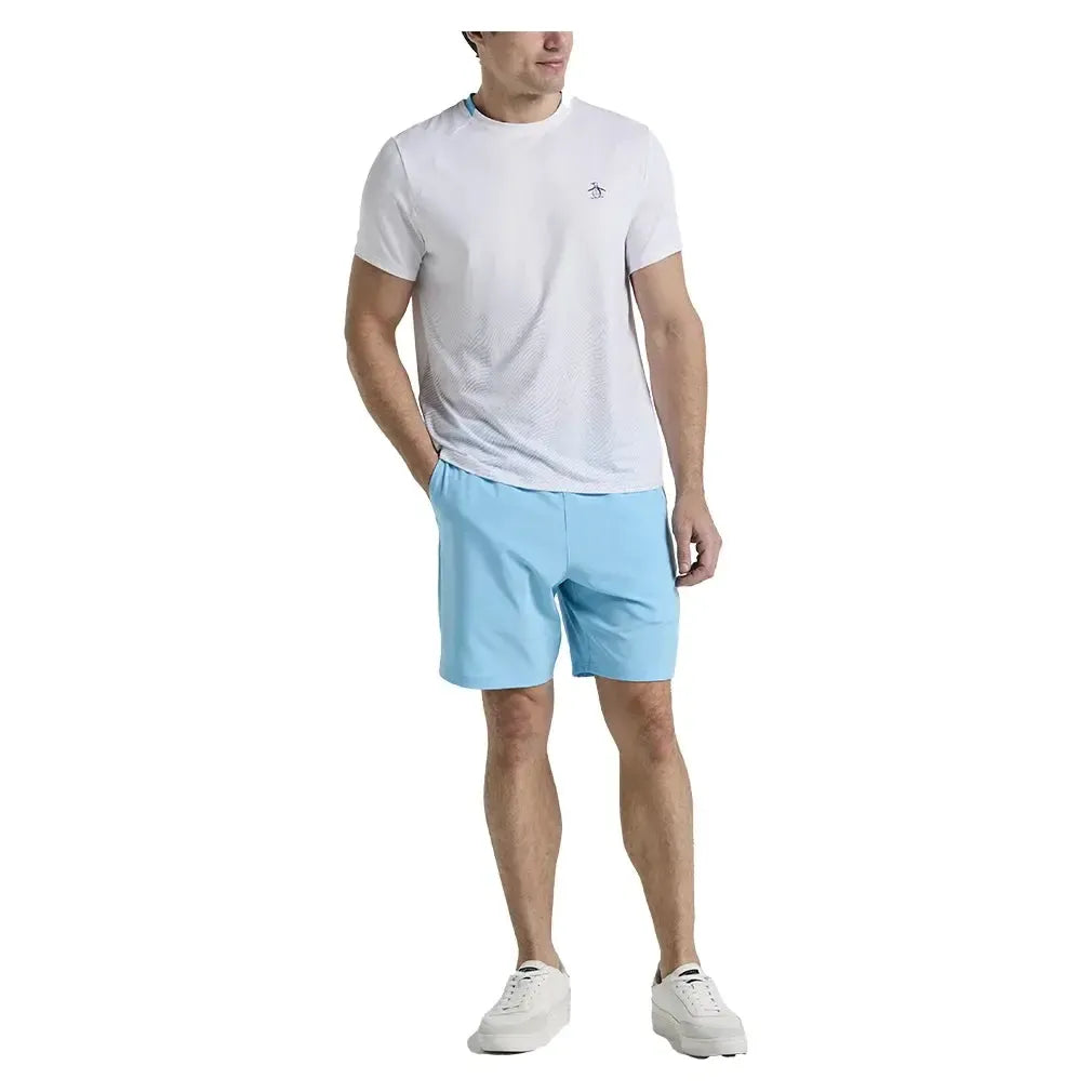Men's Performance Ombre Block Tennis Crew Bright White