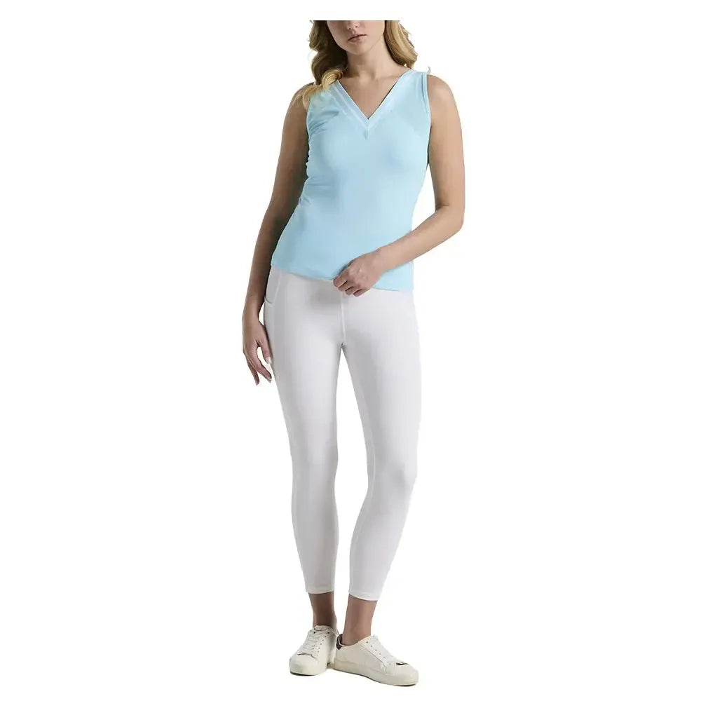 Women's Colorblock Tennis Tank with Mesh Castaway