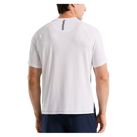 Men's Raglan Blocked Tennis Crew Malibu Blue