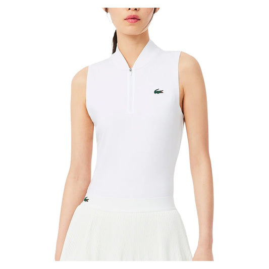 Women's Players Tennis Tank Top White-Apparel-Lacoste-PF0202-001-X-Tennis Express