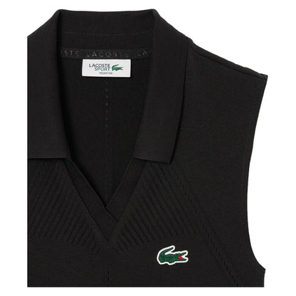 Women's On Court Sleeveless Tennis Polo Black