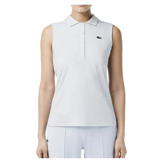 Women's Sport Sleeveless Tennis Polo-Apparel-Lacoste-PF7414-B-wwebp-Tennis Express