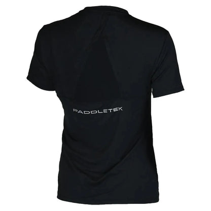 Womens Short Sleeve Performance Top Black and Sleet