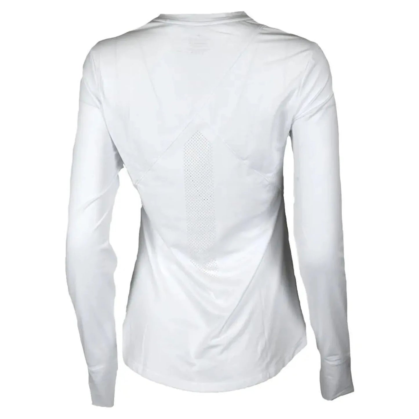 Womens Long Sleeve Performance Top White and Black