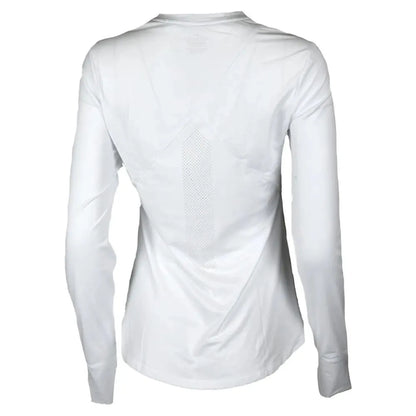 Womens Long Sleeve Performance Top White and Black