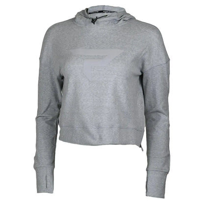 Womens Cropped Fleece Hoodie Glacier Gray