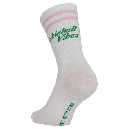 Pickleball Vibes Socks Pink and Green