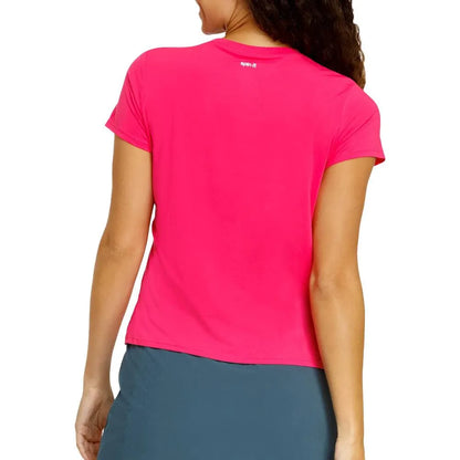 Women's Bijou Boxy Short Sleeve Pickleball Top Vivid Pink