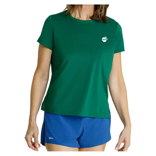 Women's Bijou Boxy Short Sleeve Pickleball Top-Apparel-Spin-It-PX3164-U25-Green-Tennis Express