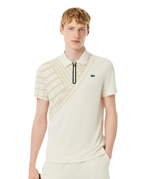 Polo Lacoste Ultra Dry White Roto 2025