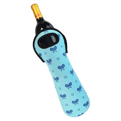 Tennis Wine Tote Clear Skies Blue