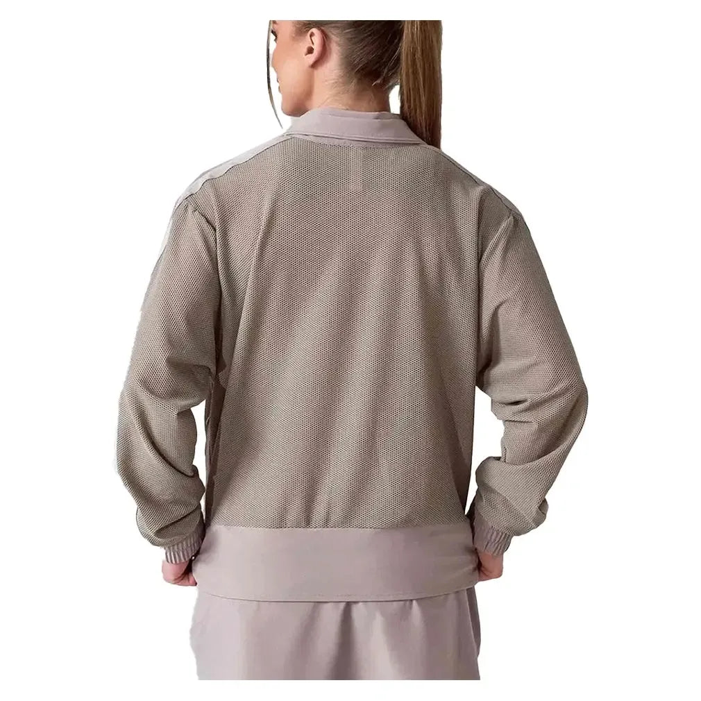 Women's Baila Half Zip Tennis Top Latte