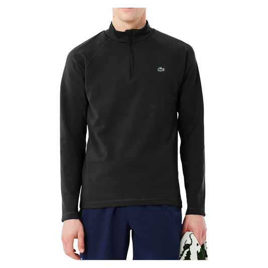 Men's Essentials Demi-Zip Tennis Sweatshirt-Apparel-Lacoste-SH0198_031_774be7ad-08da-4927-865d-cb564096994d-Tennis Express