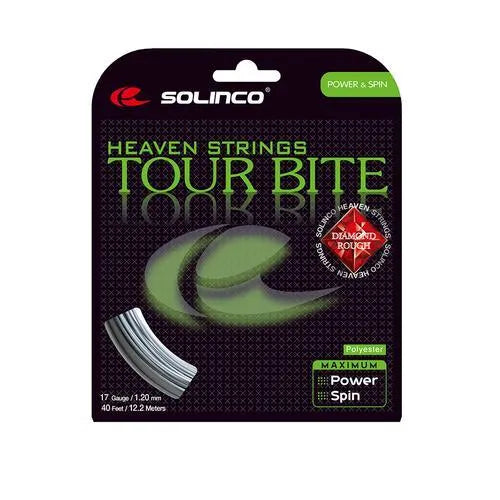 Tour Bite Diamond Rough Tennis String Silver
