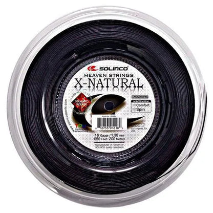 X-Natural Tennis String Reel Black-Strings-Solinco-SOLXNATR-16-Tennis Express