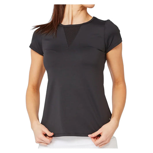 Women's Deep V Tennis Top-Apparel-Lija-SS-1612BW-B-501492Tennis Express