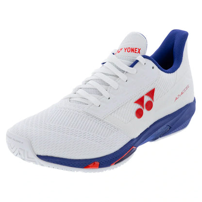 Men's Power Cushion AD-Accel Wide Tennis Shoes White and Purple-Footwear-Yonex-STAACWWPUcopy-Tennis Express