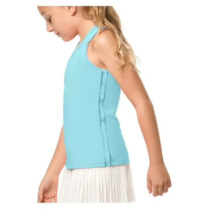 Girls' V-Neck Cutout Tennis Tank Ocean