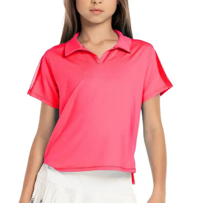 Girls' Cropped Tennis Polo
