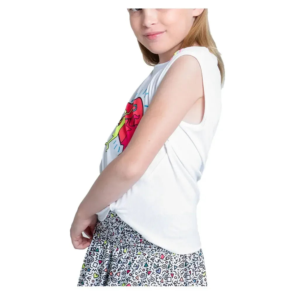 Girls' Retro Doodles Tennis Tank Multicolor